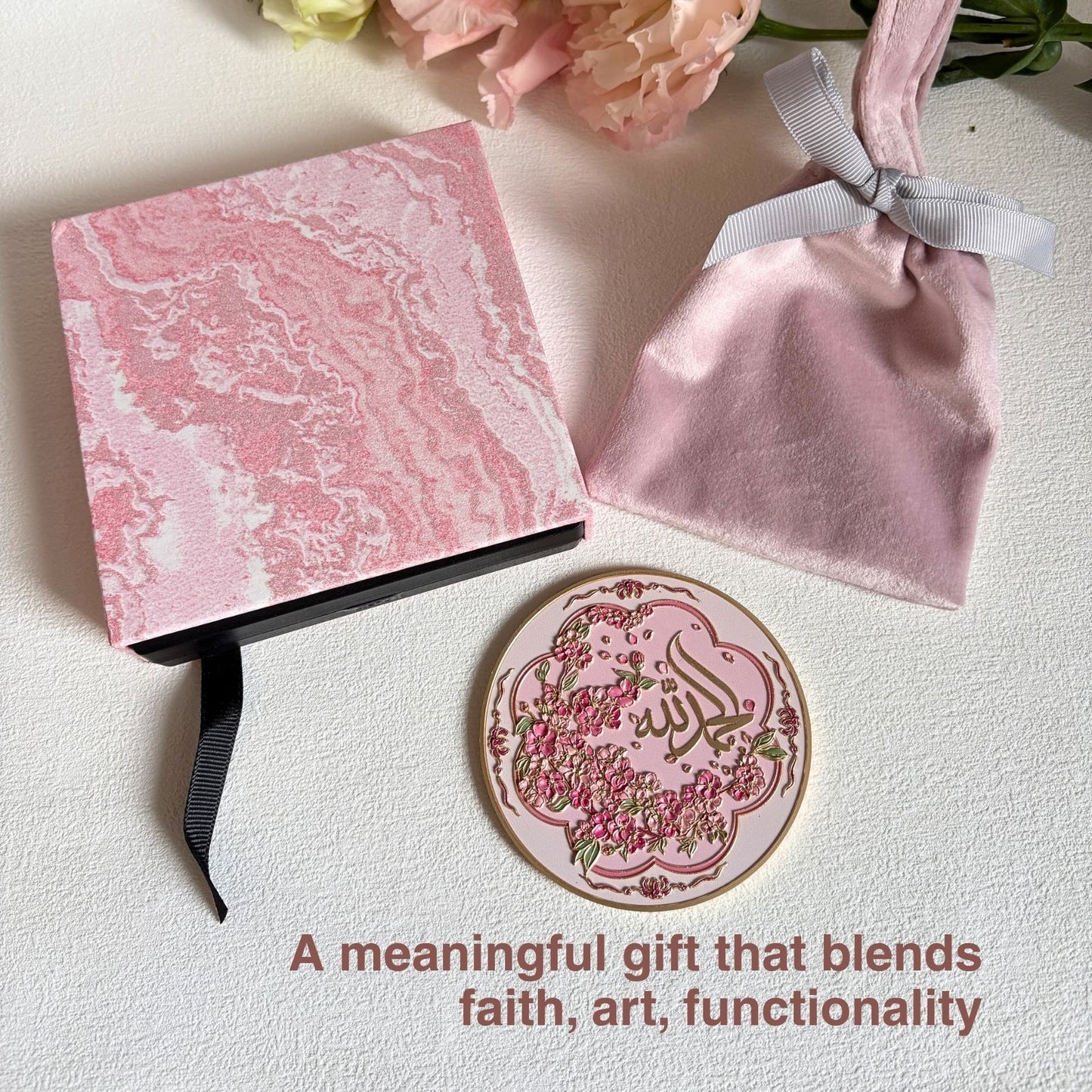 Alhamdulillah Pocket Mirror – Elegant Islamic Compact Mirror by MyDina