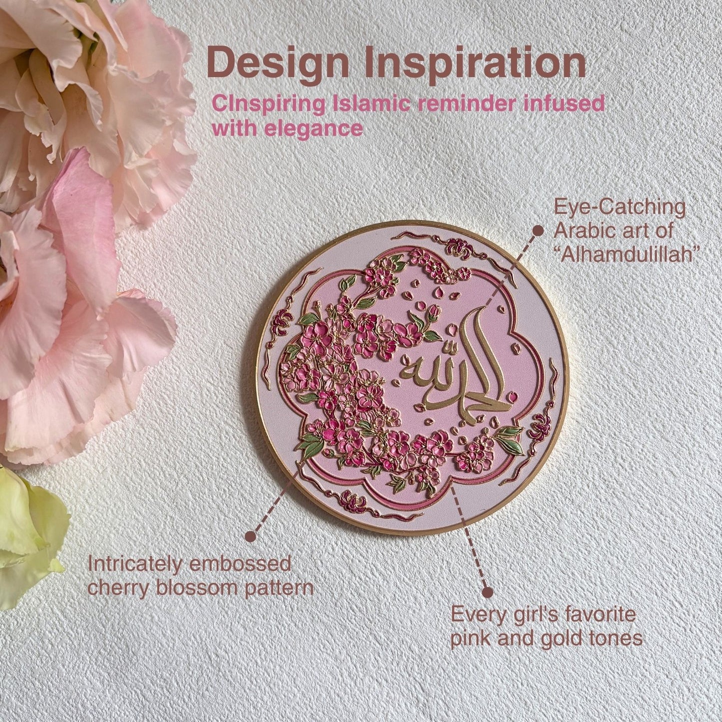 Alhamdulillah Pocket Mirror – Elegant Islamic Compact Mirror by MyDina