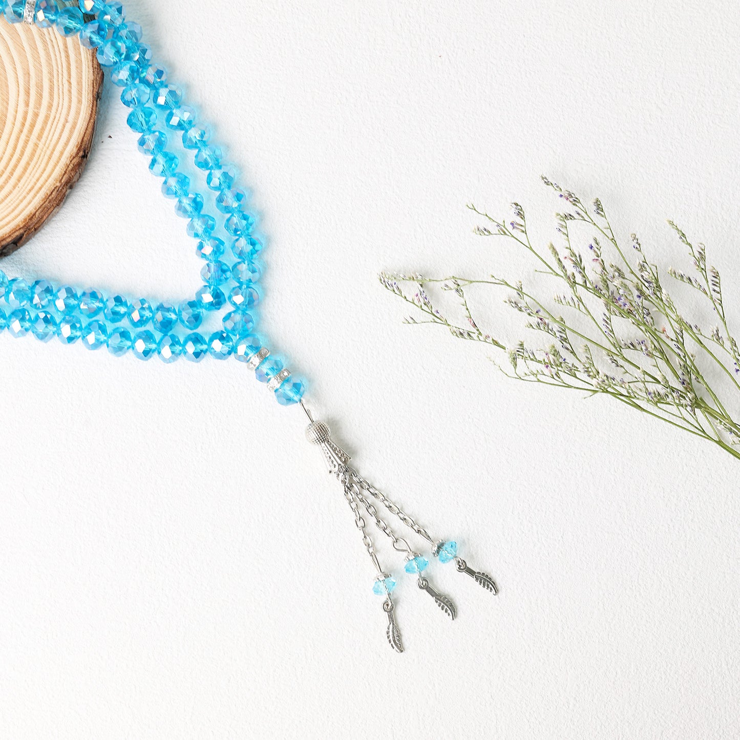 Crystal Glass 99 Beads–Tasbih Muslim Prayer Beads