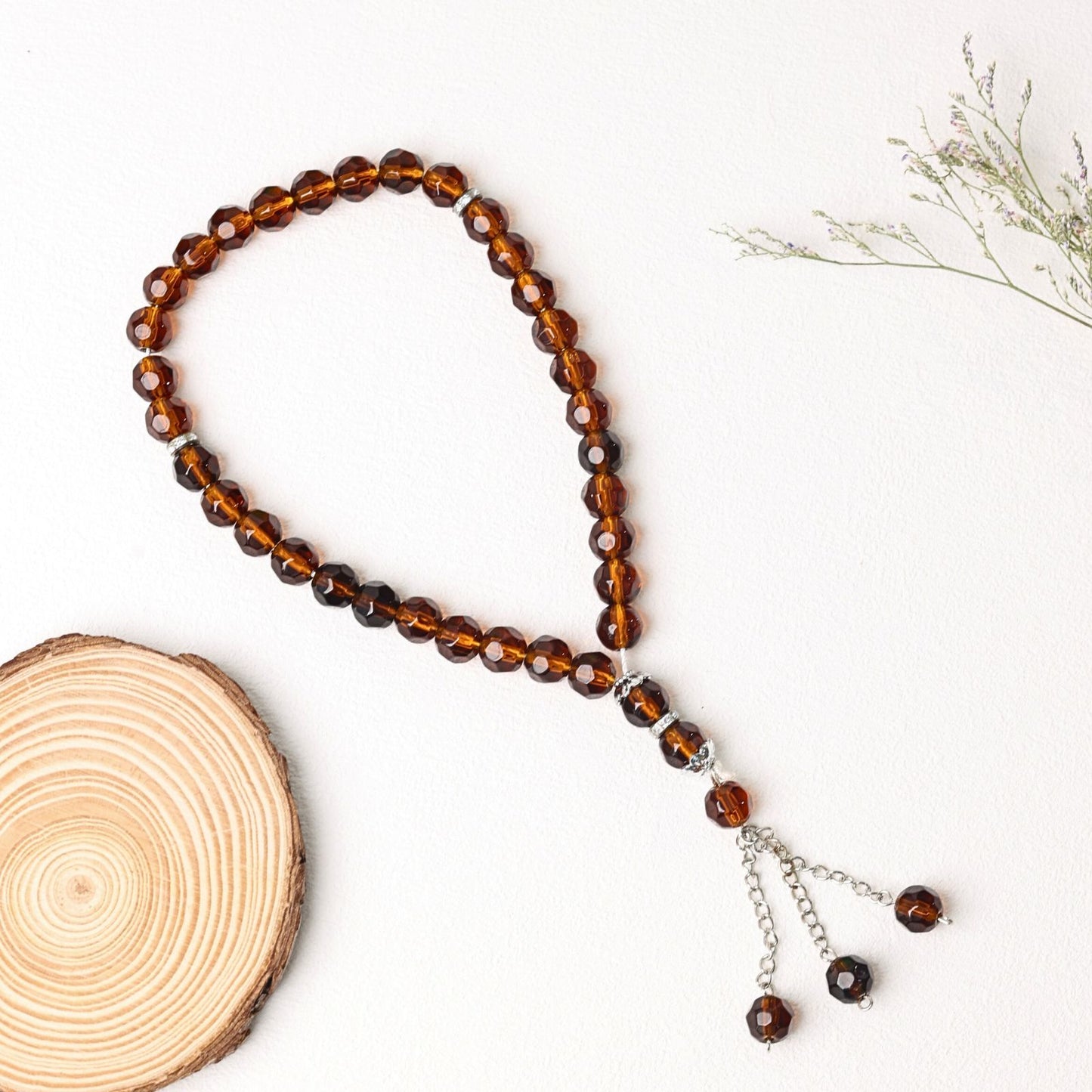 Hexagonal Glass Beads–Tasbih Islamic Prayer Beads