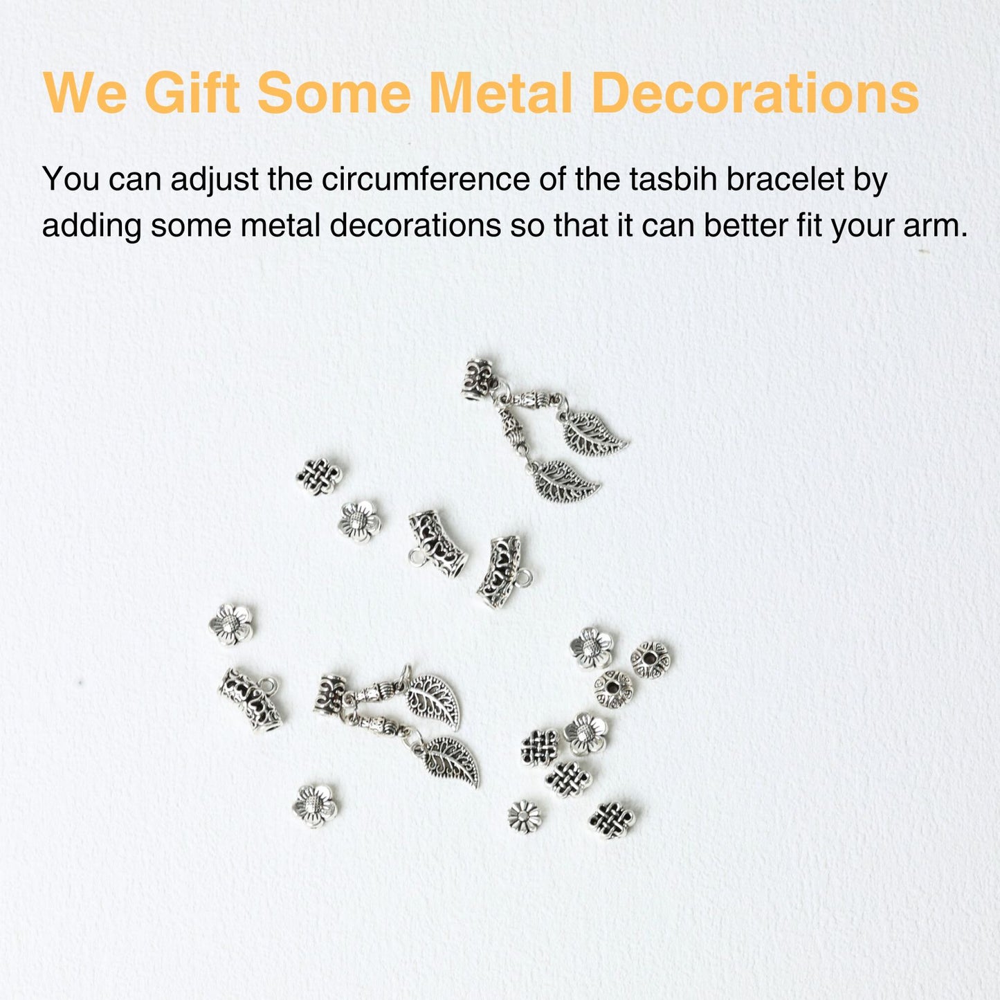 Natural White Jade Bracelet Tasbih 33 Beads