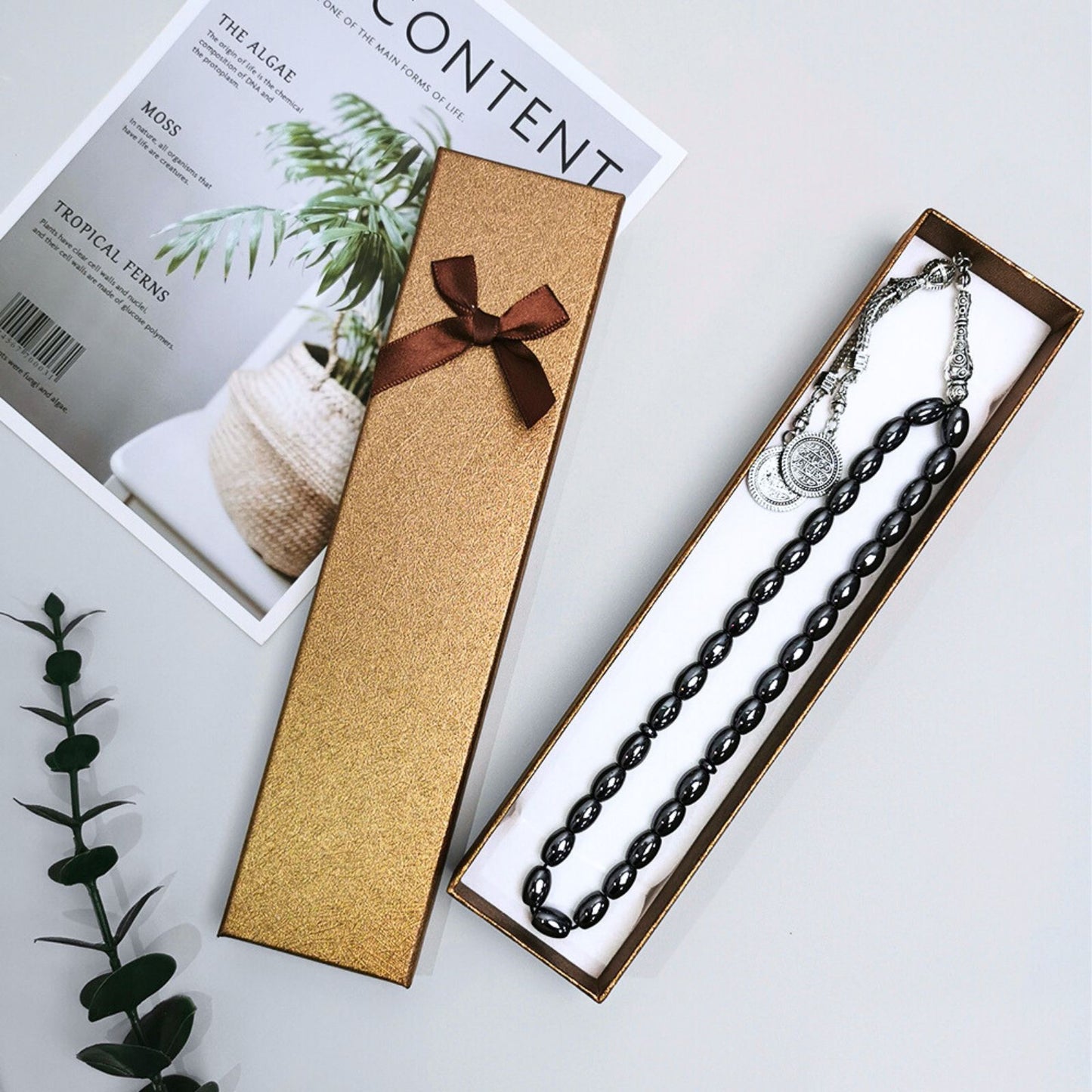 Oval Hematite–Tasbih Islamic Prayer Beads