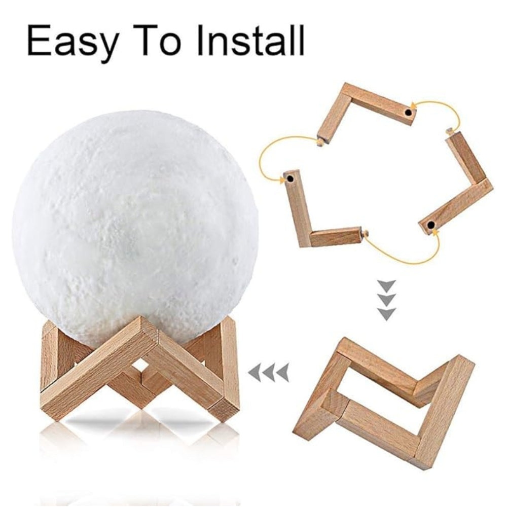 White Moon Quran Speaker Lamp In 14 Languages