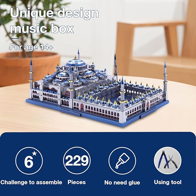 3D Metal Puzzle Of Blue Mosque