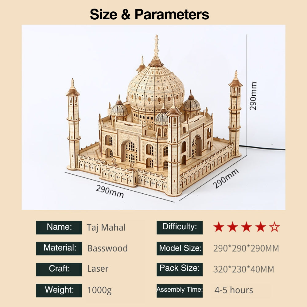 3D Wooden Puzzle Of Taj Mahal