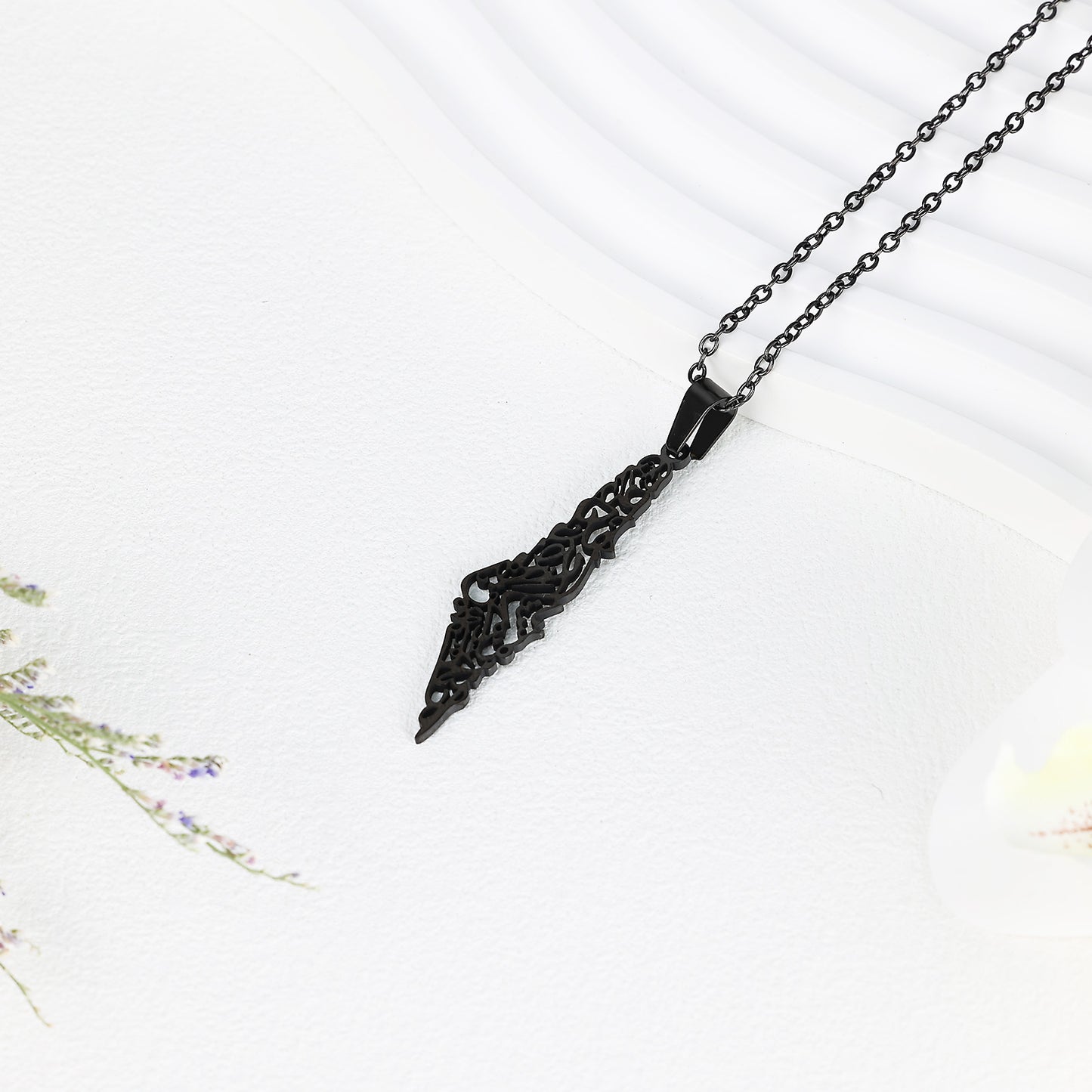 Arabic Calligraphy Palestine Necklace