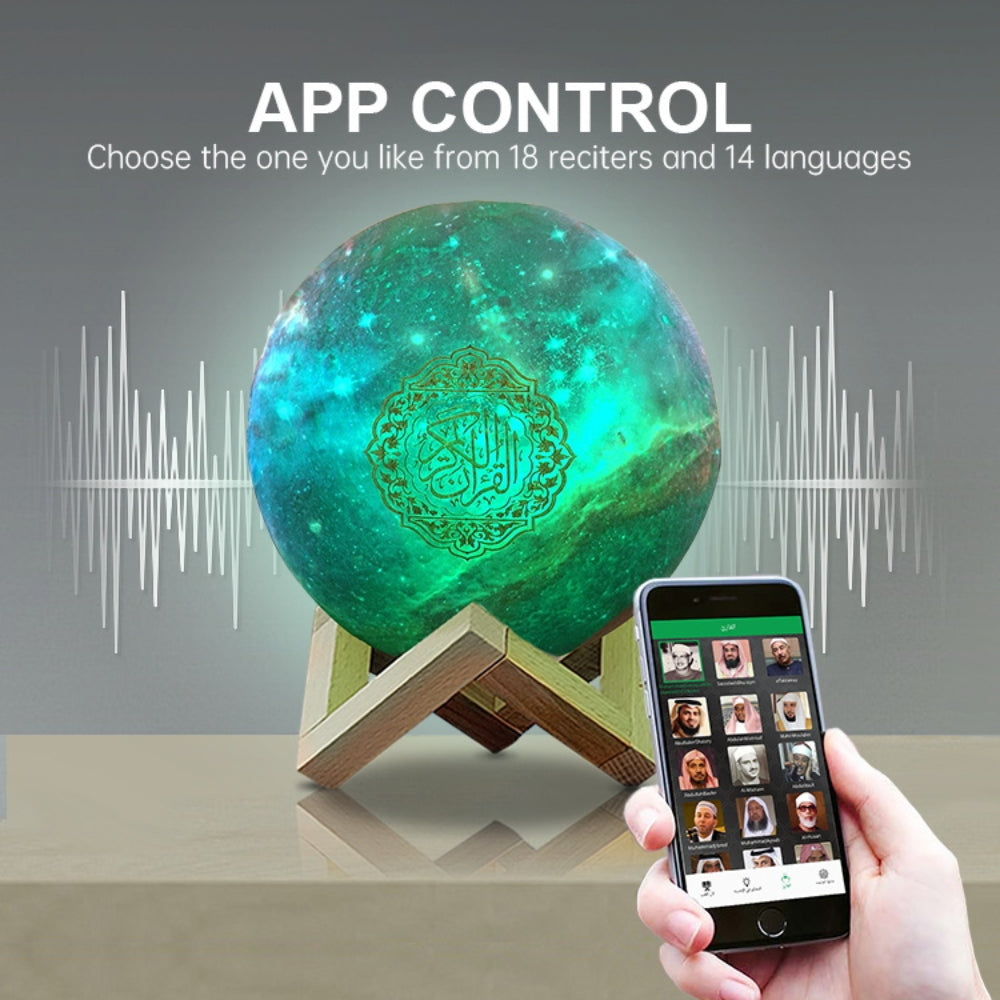 Color Moon Quran Speaker Lamp In 14 Languages