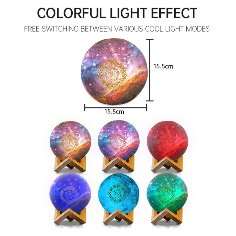 Color Moon Quran Speaker Lamp In 14 Languages