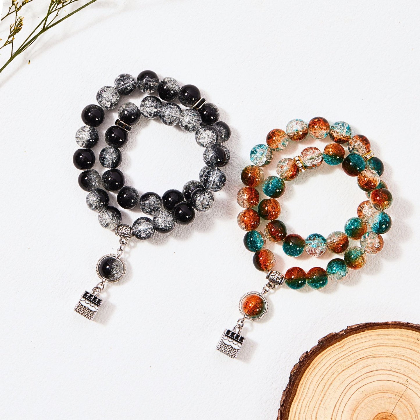 Crack Glass With Kaaba–Tasbih Muslim Prayer Beads