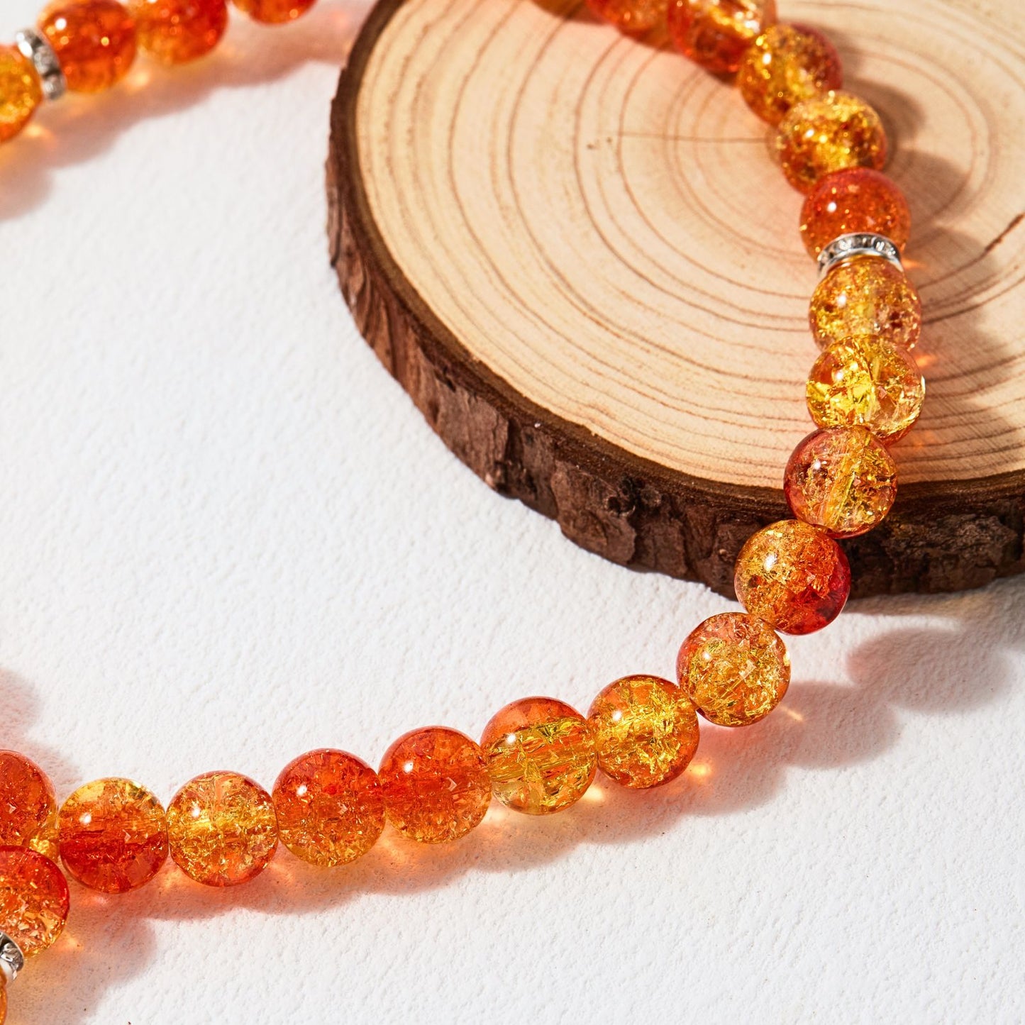 Crack Glass With Leaf–Tasbih Islamic Prayer Beads