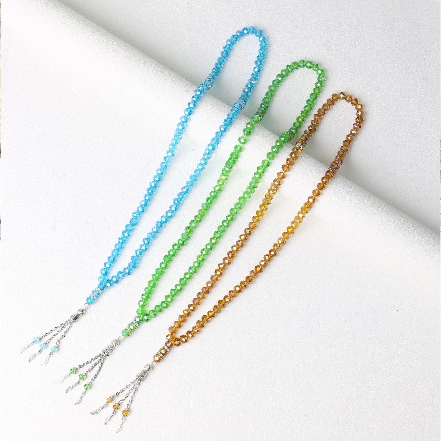 Crystal Glass 99 Beads–Tasbih Muslim Prayer Beads