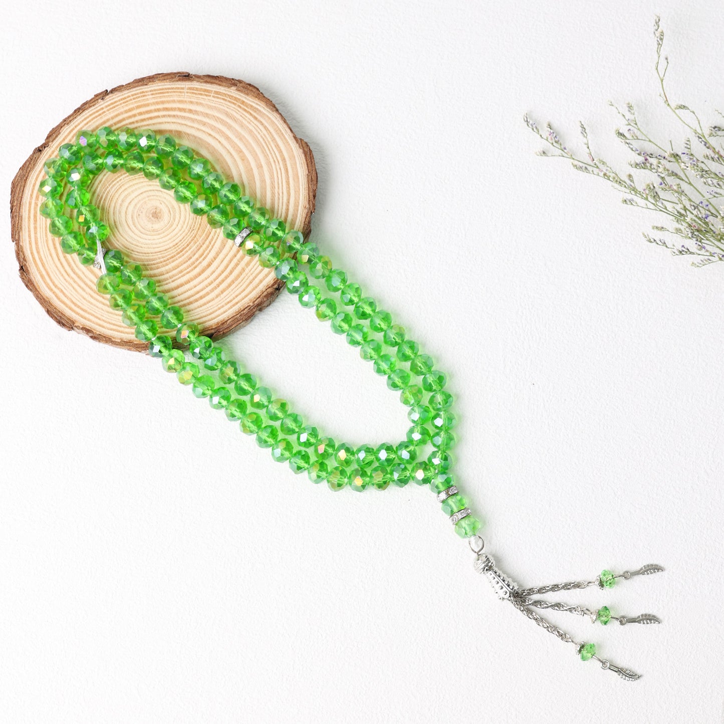 Crystal Glass 99 Beads–Tasbih Muslim Prayer Beads
