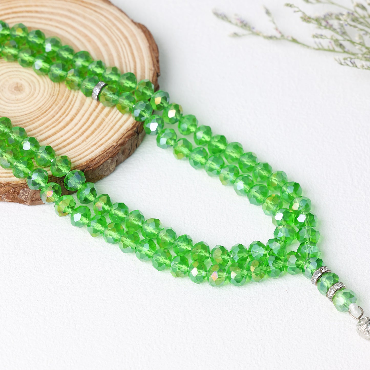 Crystal Glass 99 Beads–Tasbih Muslim Prayer Beads