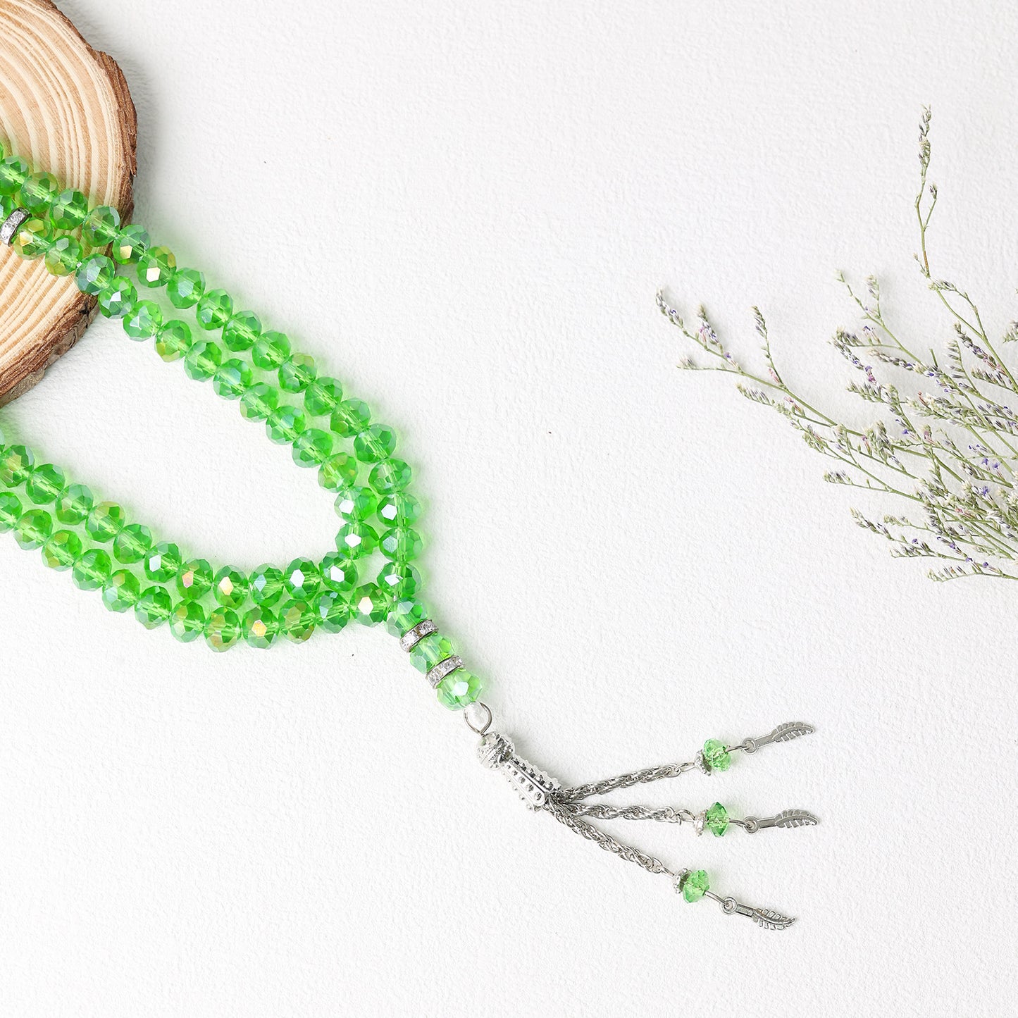 Crystal Glass 99 Beads–Tasbih Muslim Prayer Beads