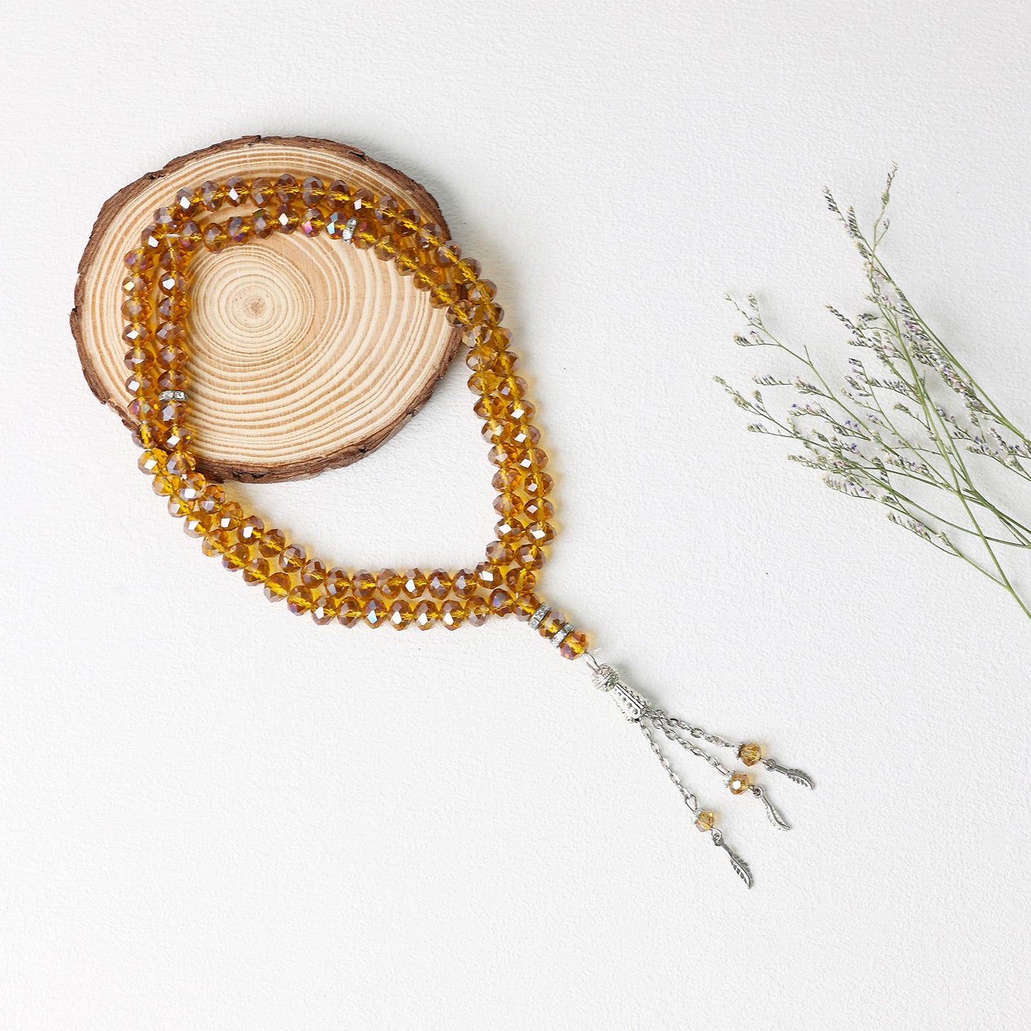 Crystal Glass 99 Beads–Tasbih Muslim Prayer Beads