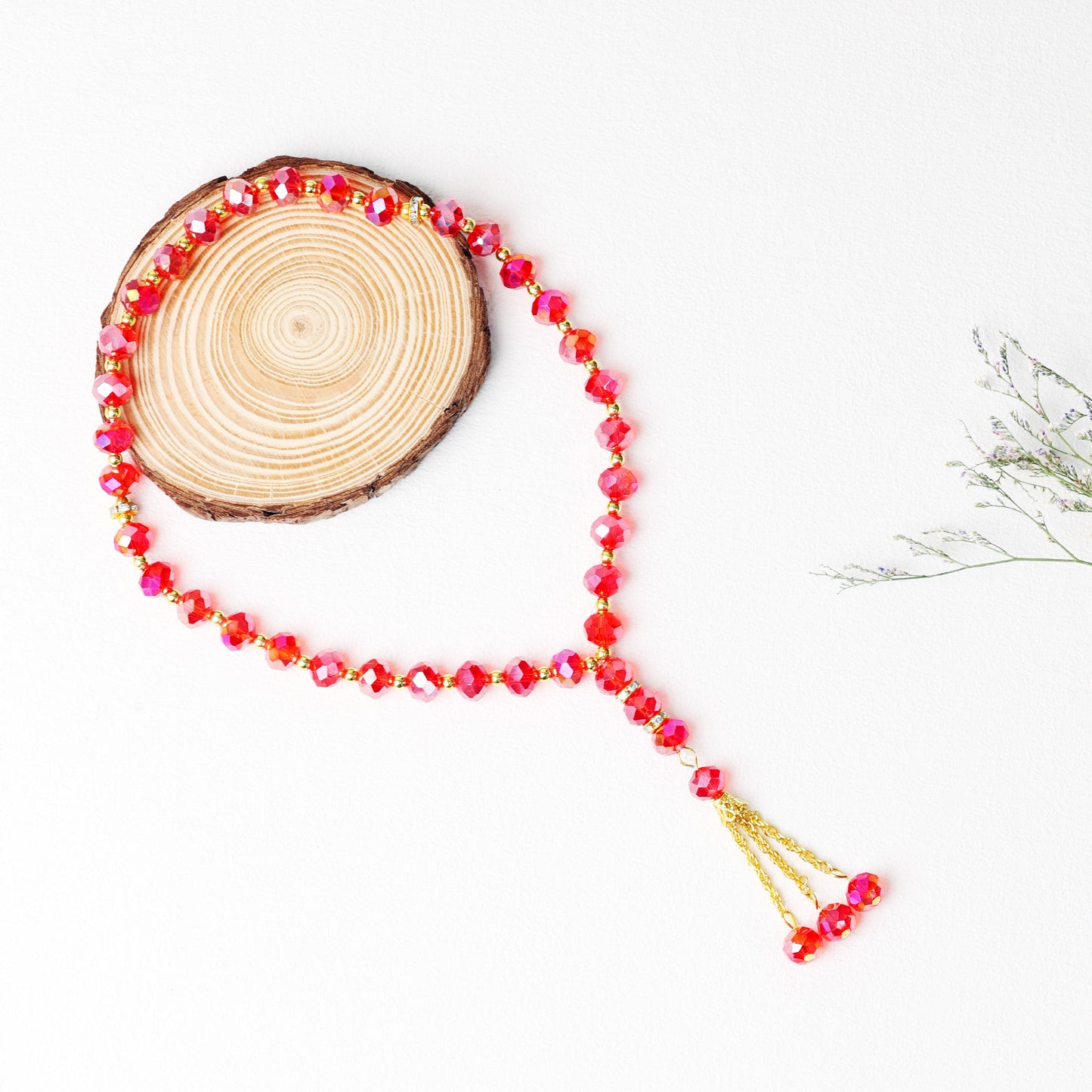 Crystal Glass 33 Beads-Tasbih Islamic Prayer Beads