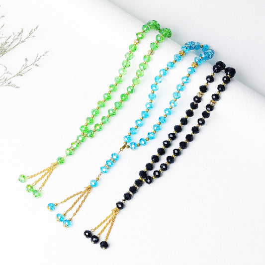 Crystal Glass 33 Beads-Tasbih Islamic Prayer Beads