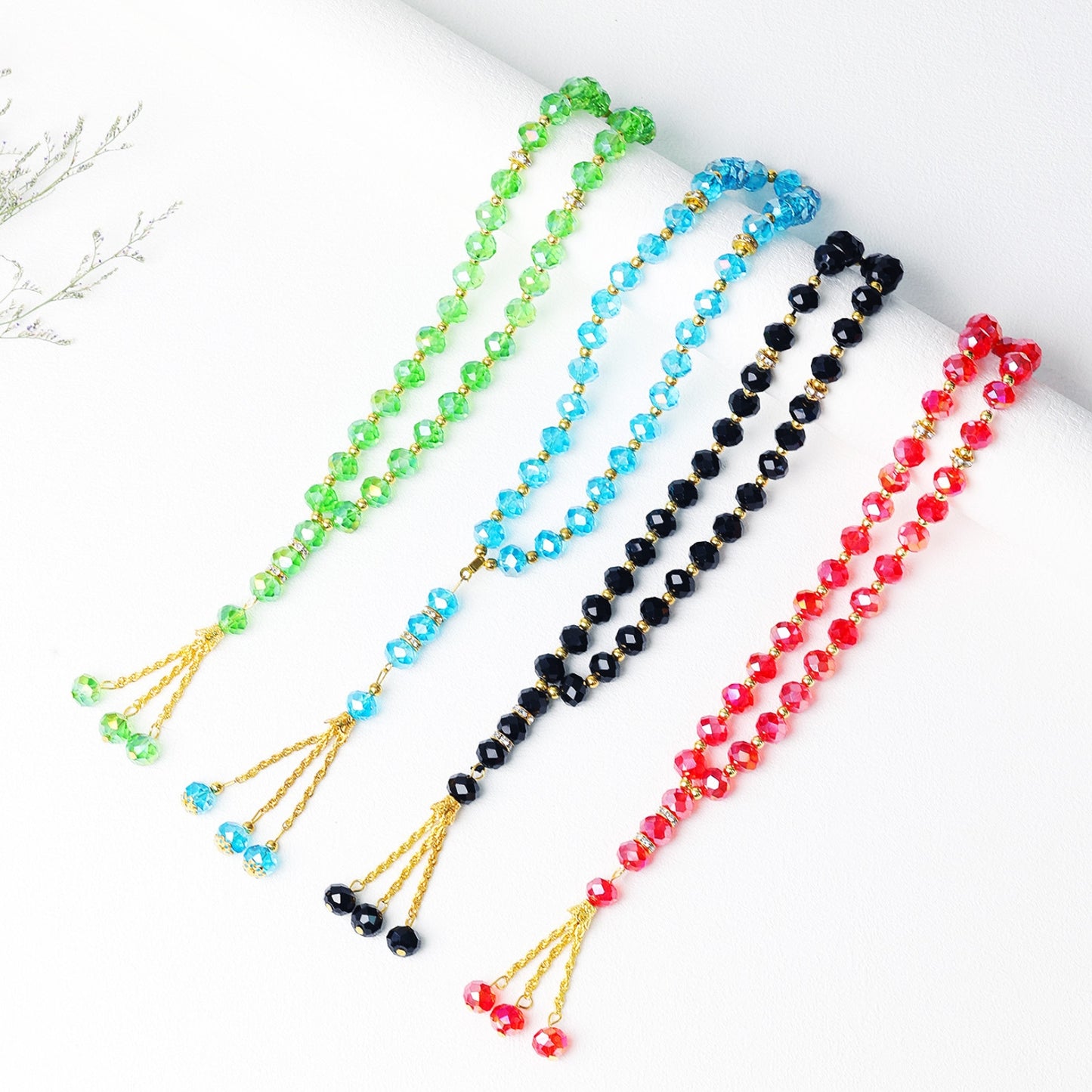 Crystal Glass 33 Beads-Tasbih Islamic Prayer Beads