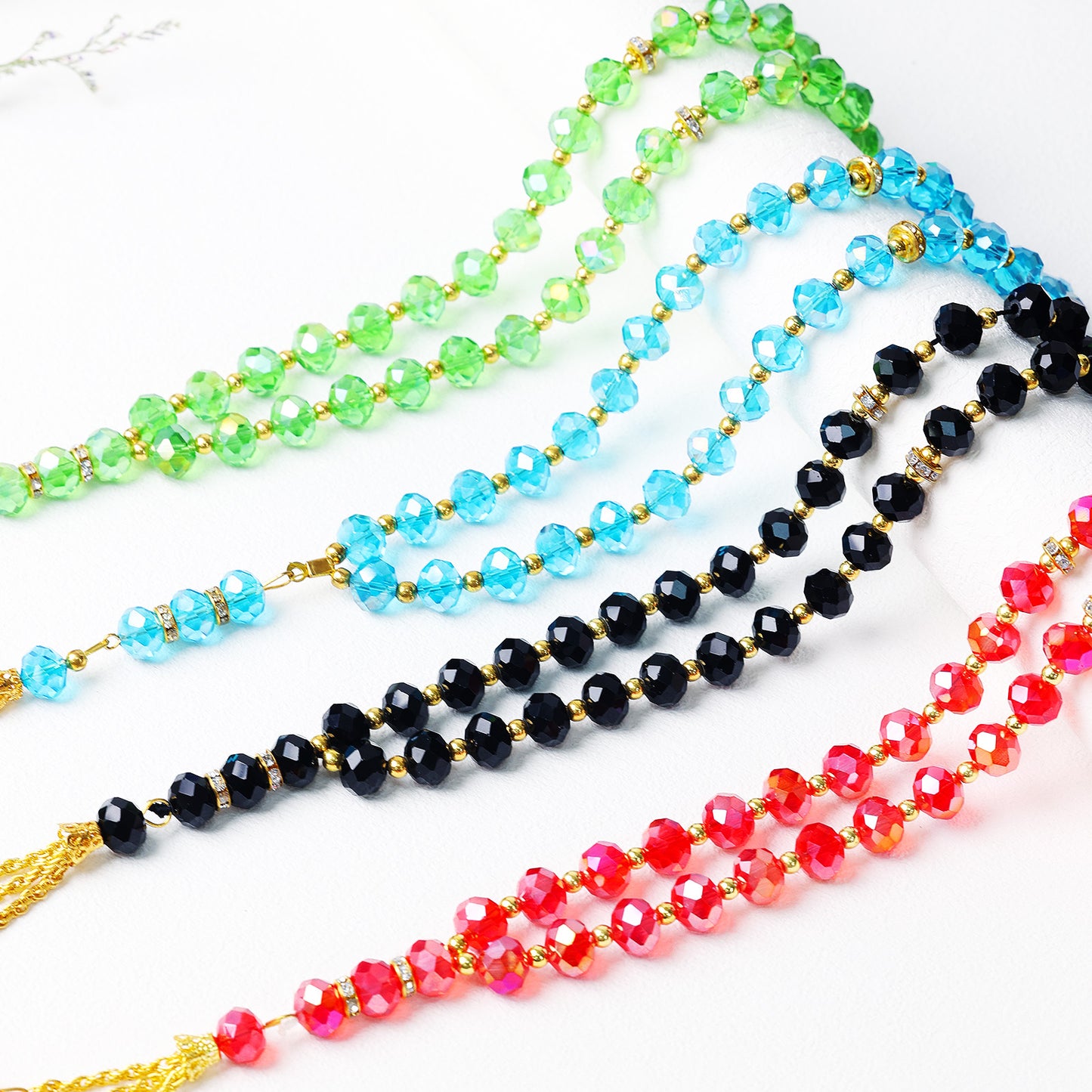 Crystal Glass 33 Beads-Tasbih Islamic Prayer Beads