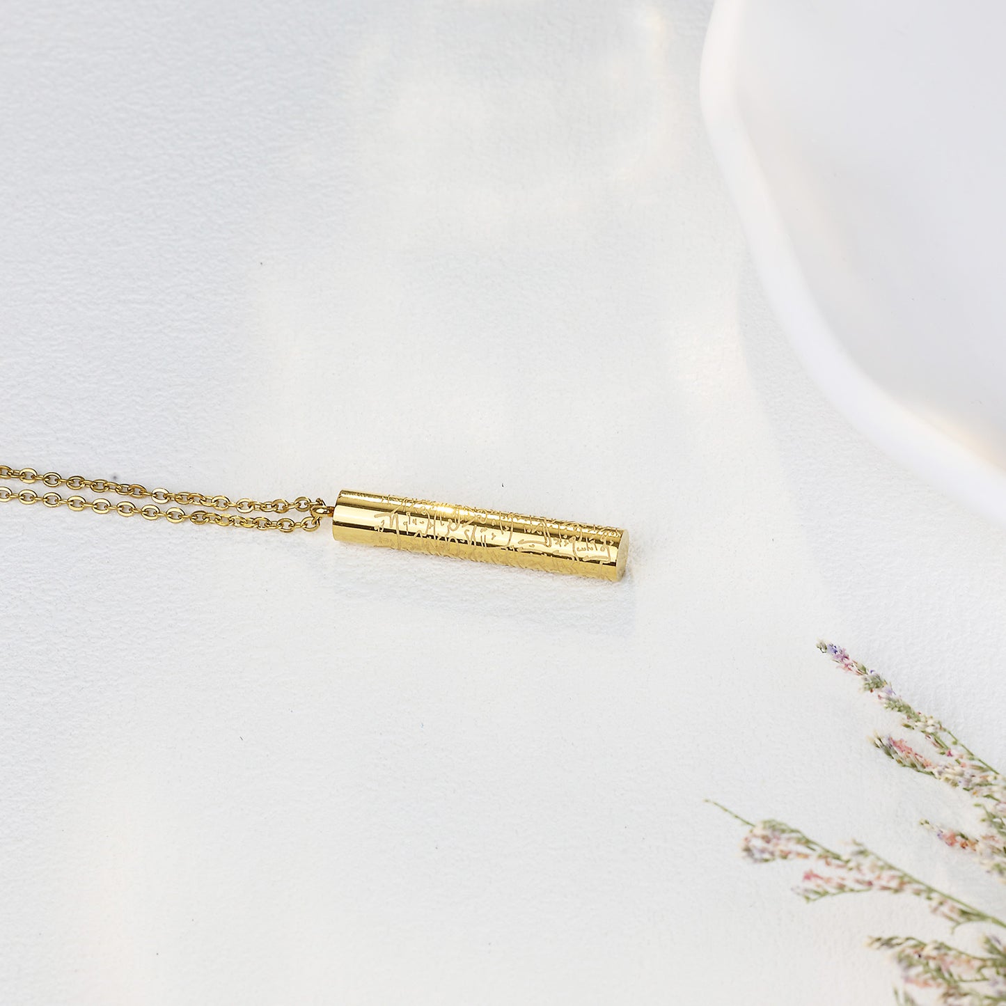 Cylindrical Arabic Necklace
