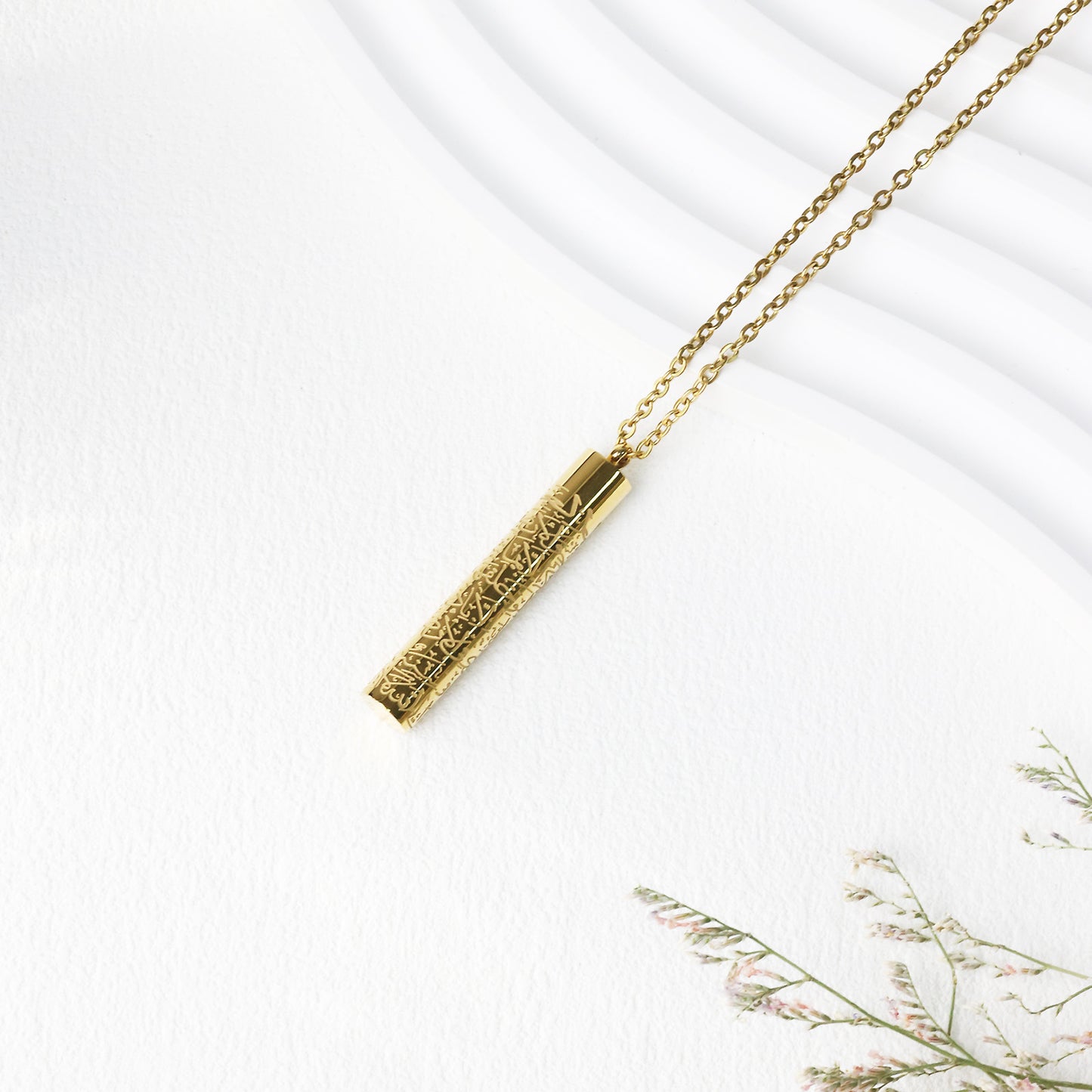 Cylindrical Arabic Necklace