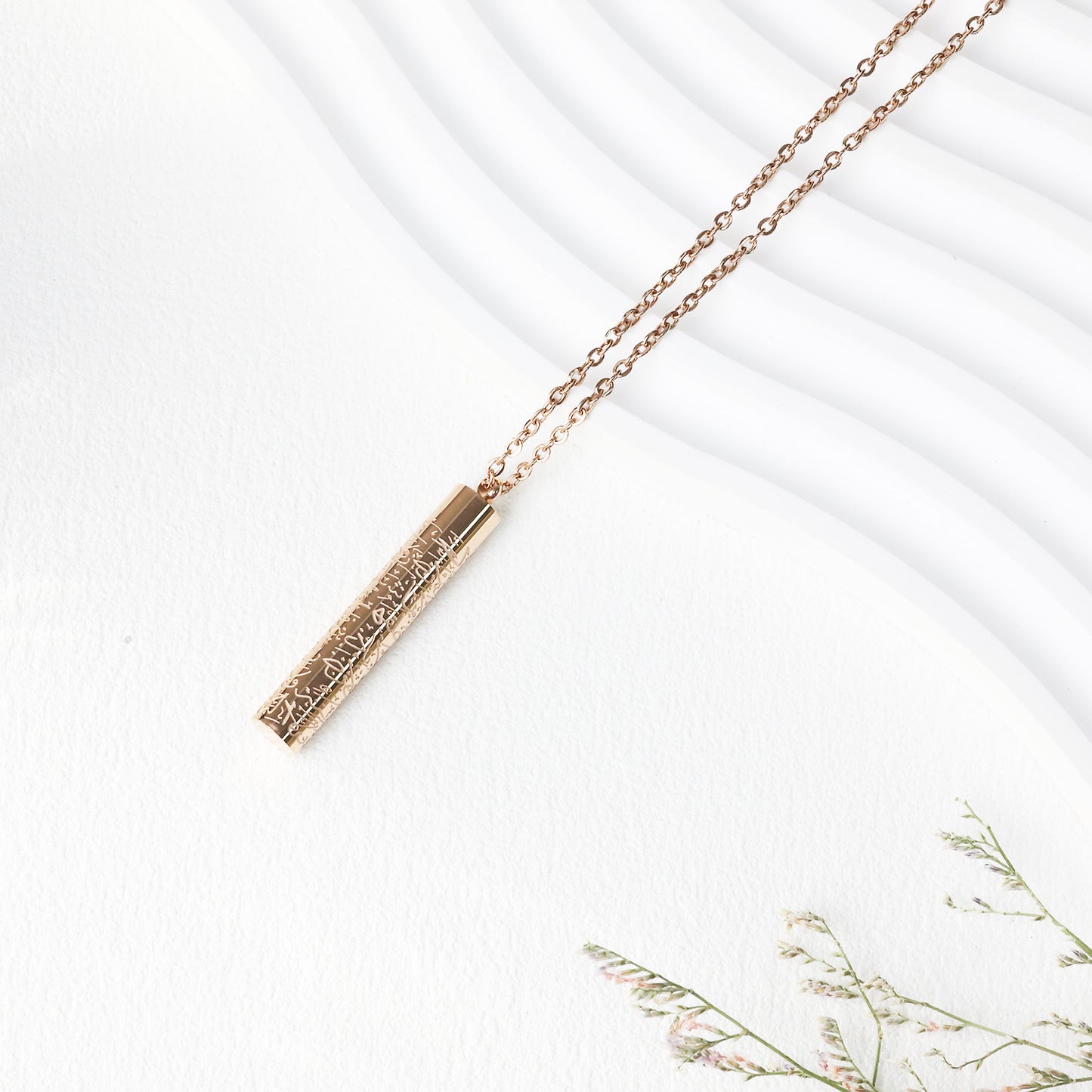 Cylindrical Arabic Necklace