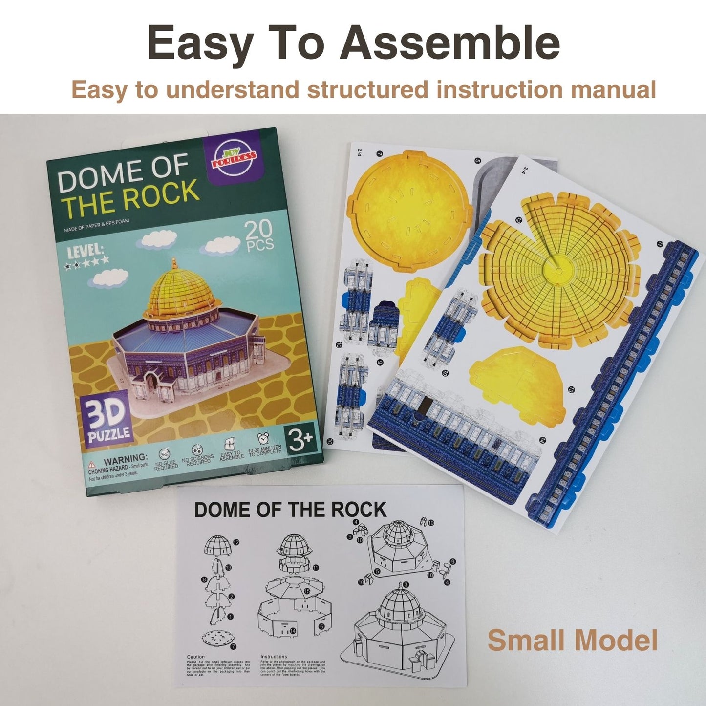 3D Paper Puzzle Of Dome Of The Rock