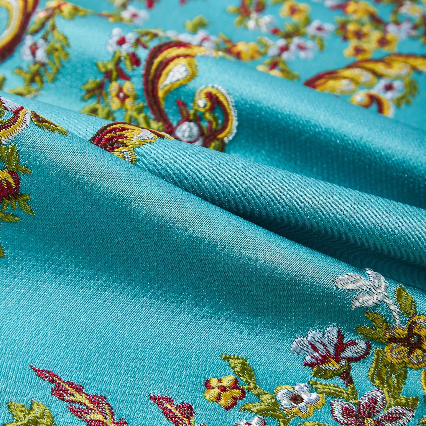 Detailed Floral Embroidered Prayer Rug Islam