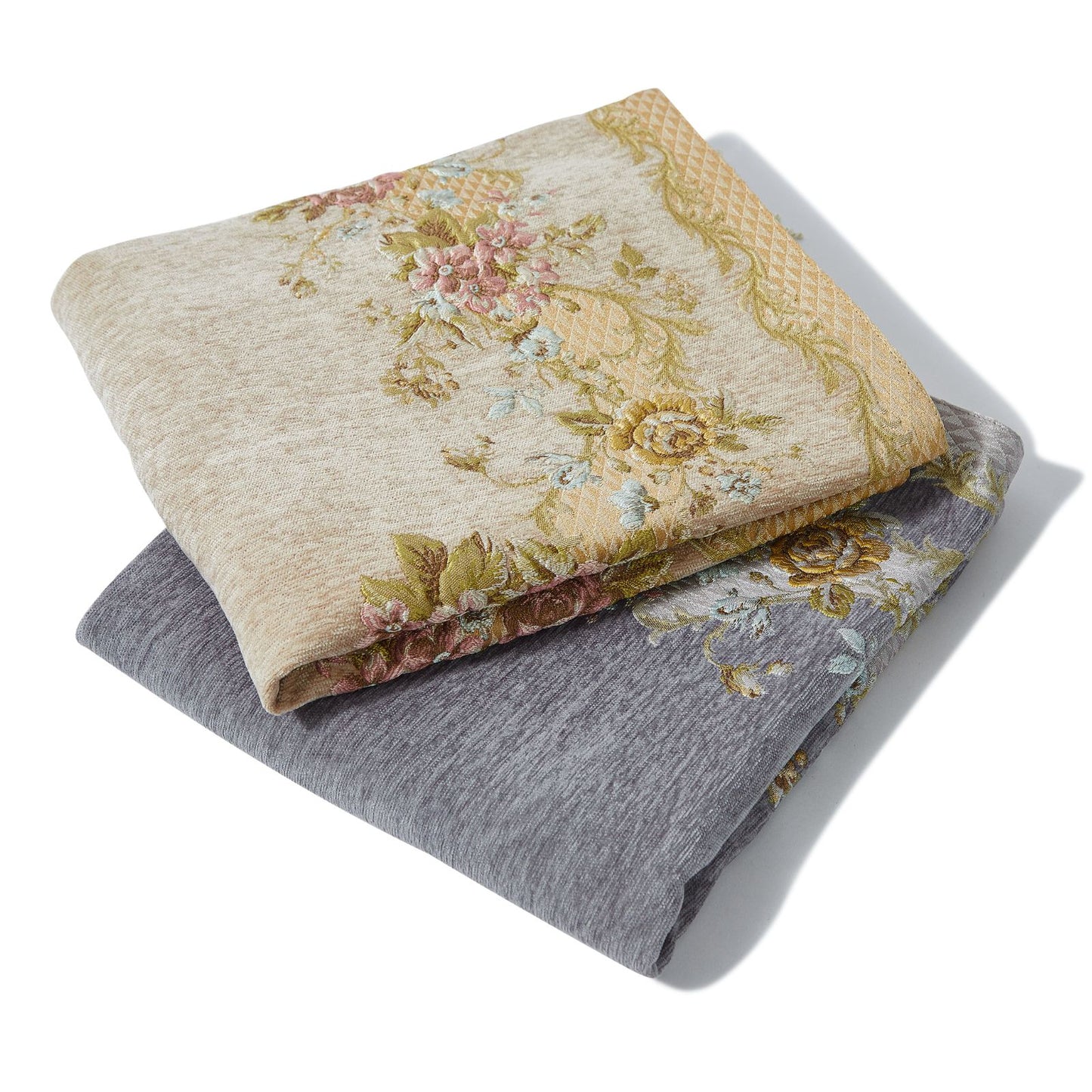 Diamond Pattern Embroidered Rug With Latex Pad