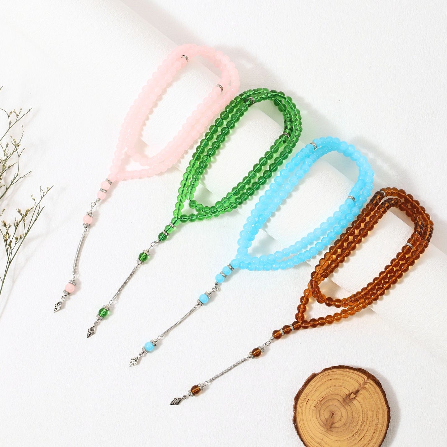 Classic Glass 99–Tasbih Muslim Prayer Beads