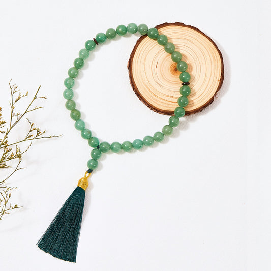 Natural Green Aventurine–Tasbih Muslim Prayer Beads