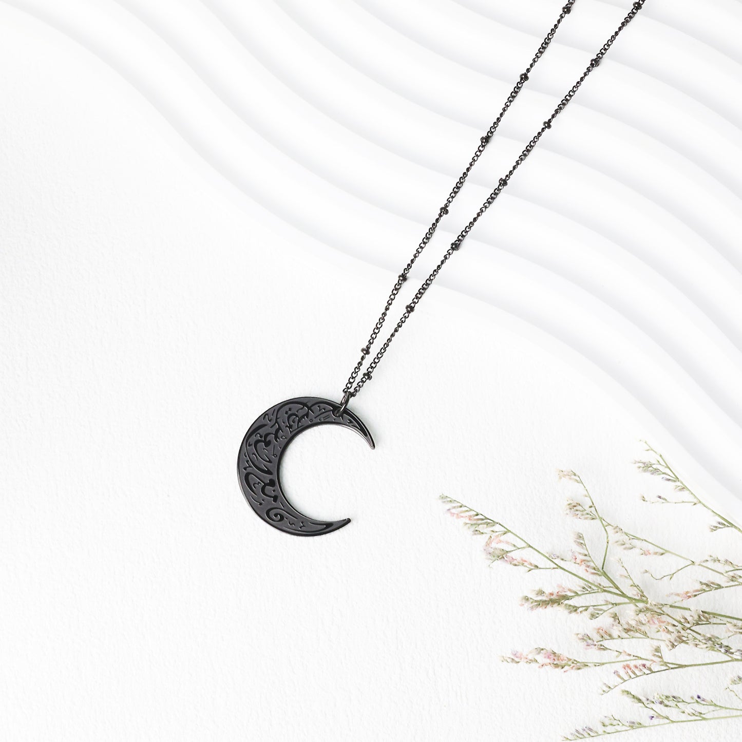 "With Hardship Comes Ease" Moon Necklace