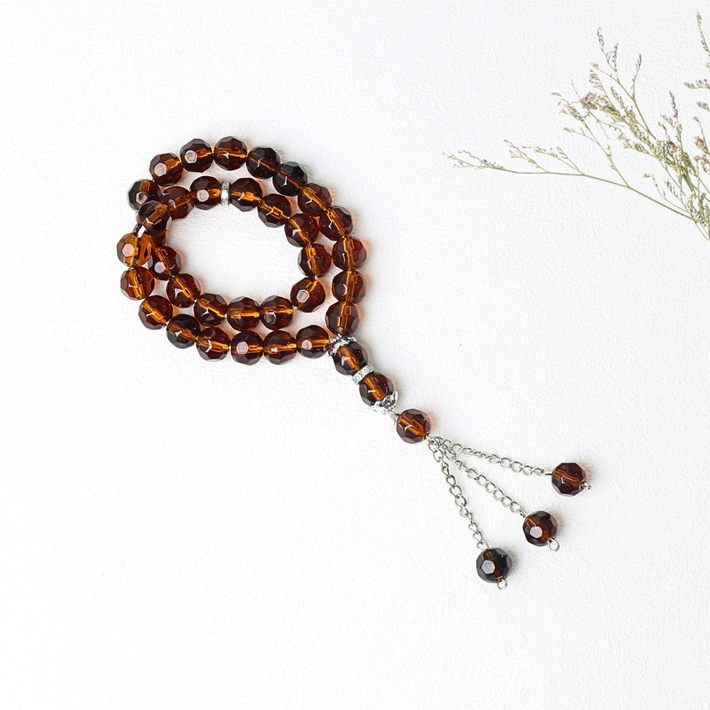 Hexagonal Glass Beads–Tasbih Islamic Prayer Beads