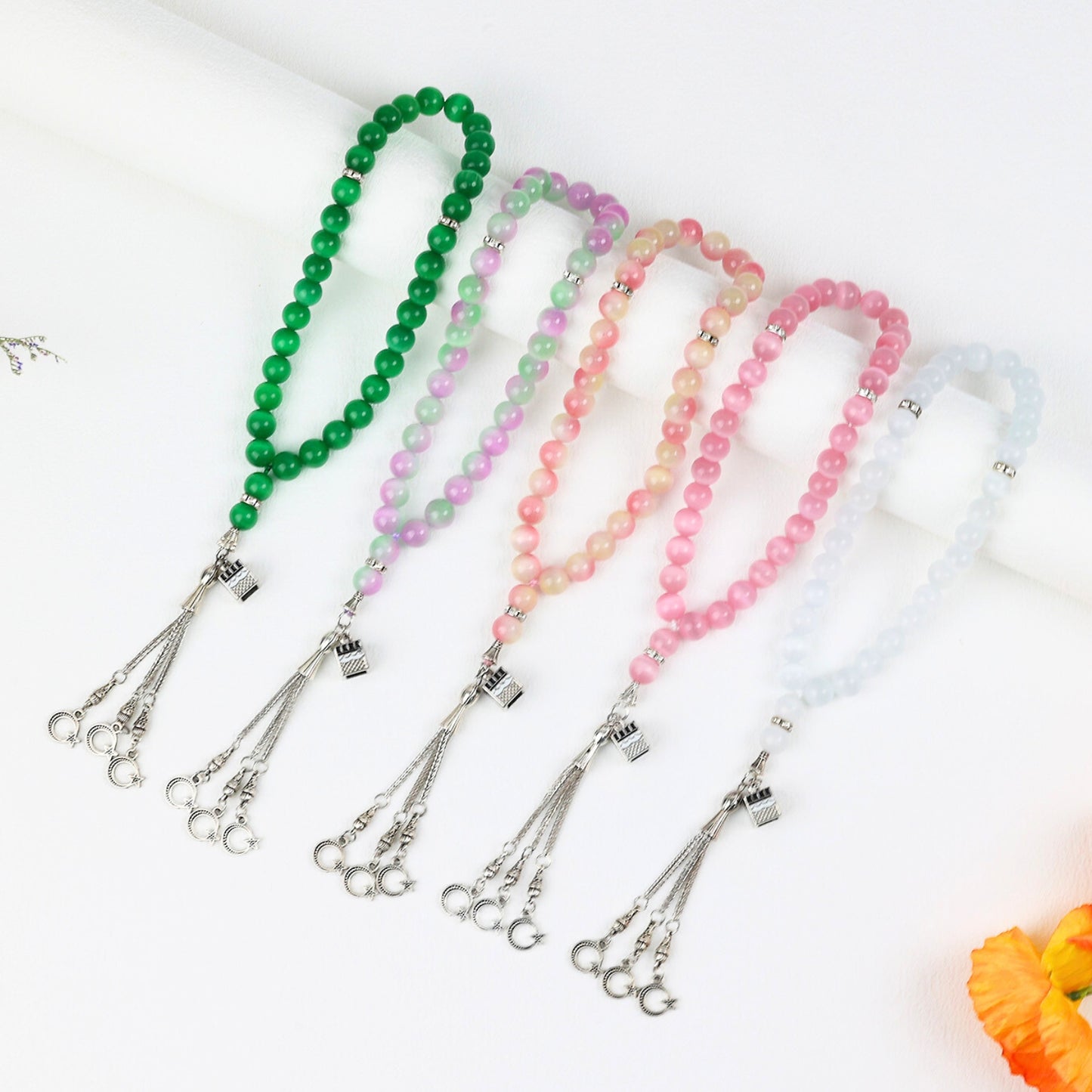 Imitate Opal With Kaaba–Tasbih Muslim Prayer Beads