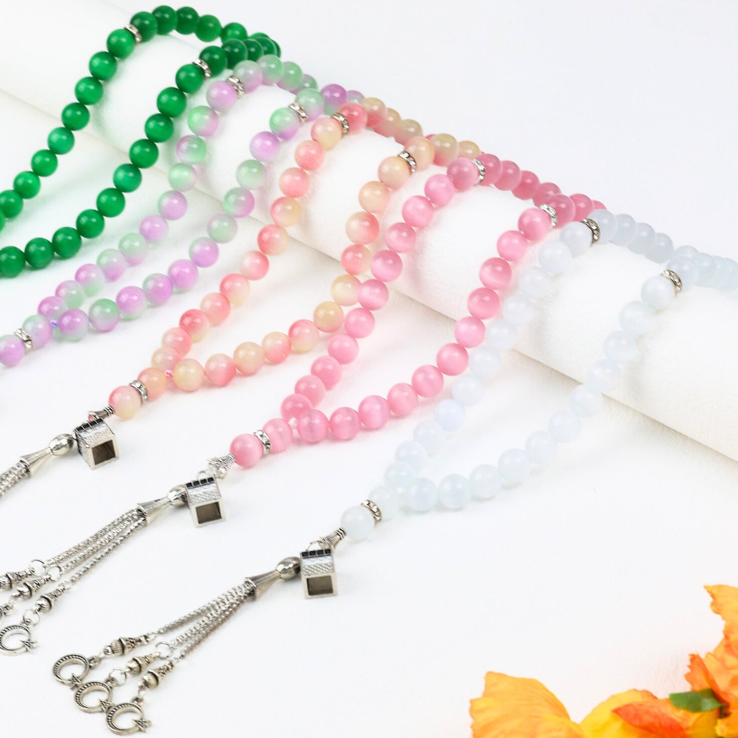 Imitate Opal With Kaaba–Tasbih Muslim Prayer Beads