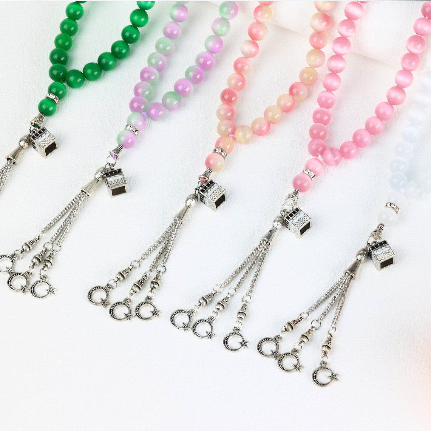 Imitate Opal With Kaaba–Tasbih Muslim Prayer Beads