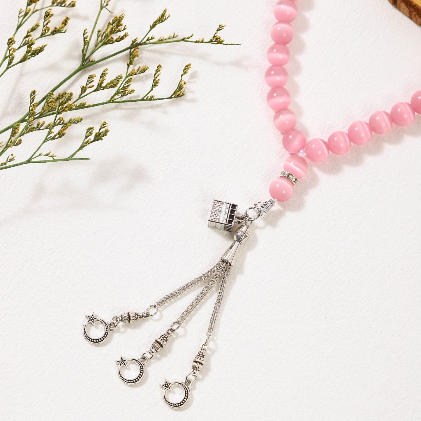 Imitate Opal With Kaaba–Tasbih Muslim Prayer Beads