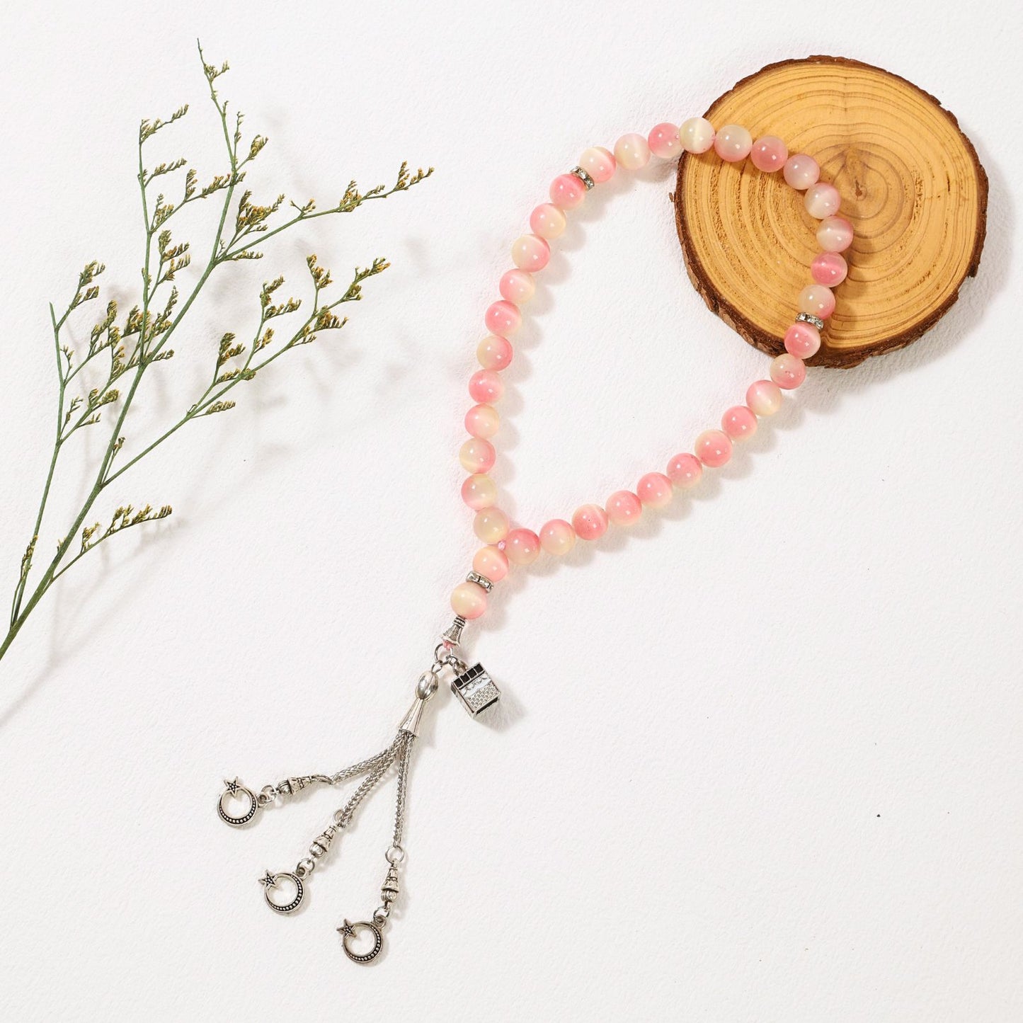 Imitate Opal With Kaaba–Tasbih Muslim Prayer Beads