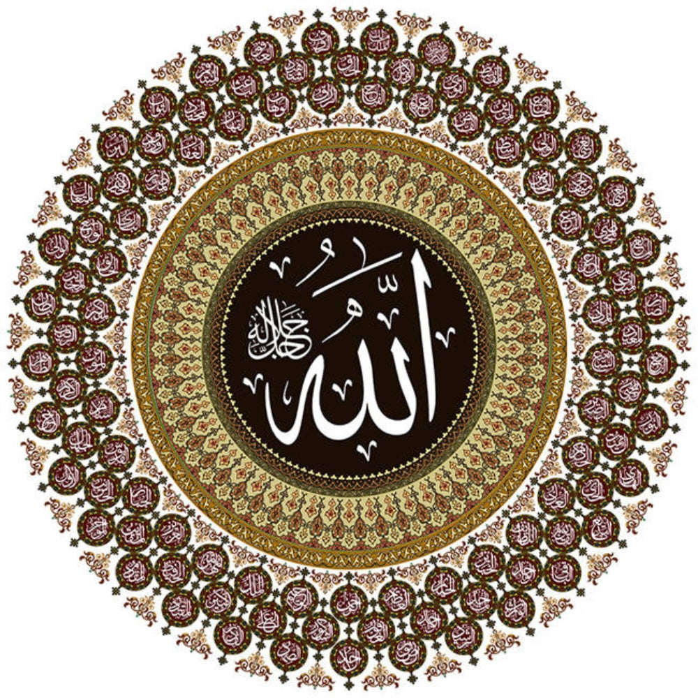 Black White Arabic Pattern Painting