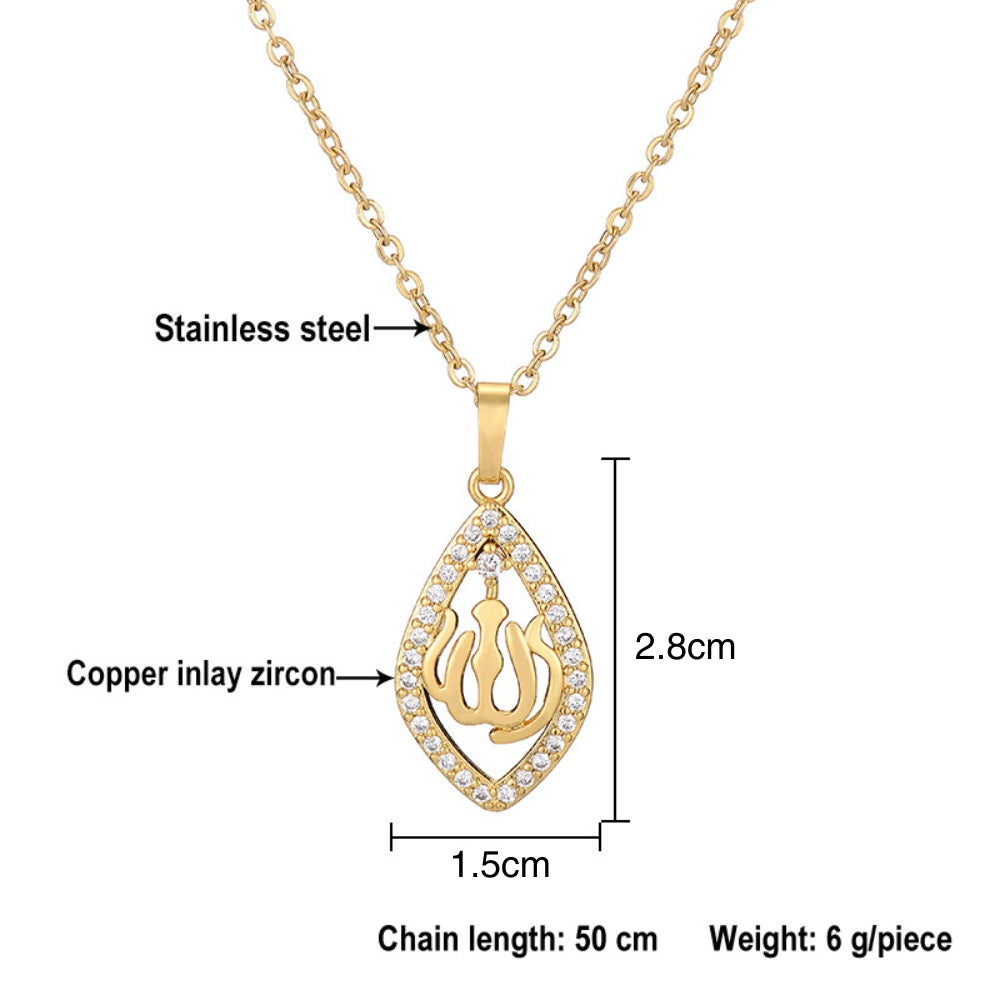 Islamic Diamond-Shaped Necklace