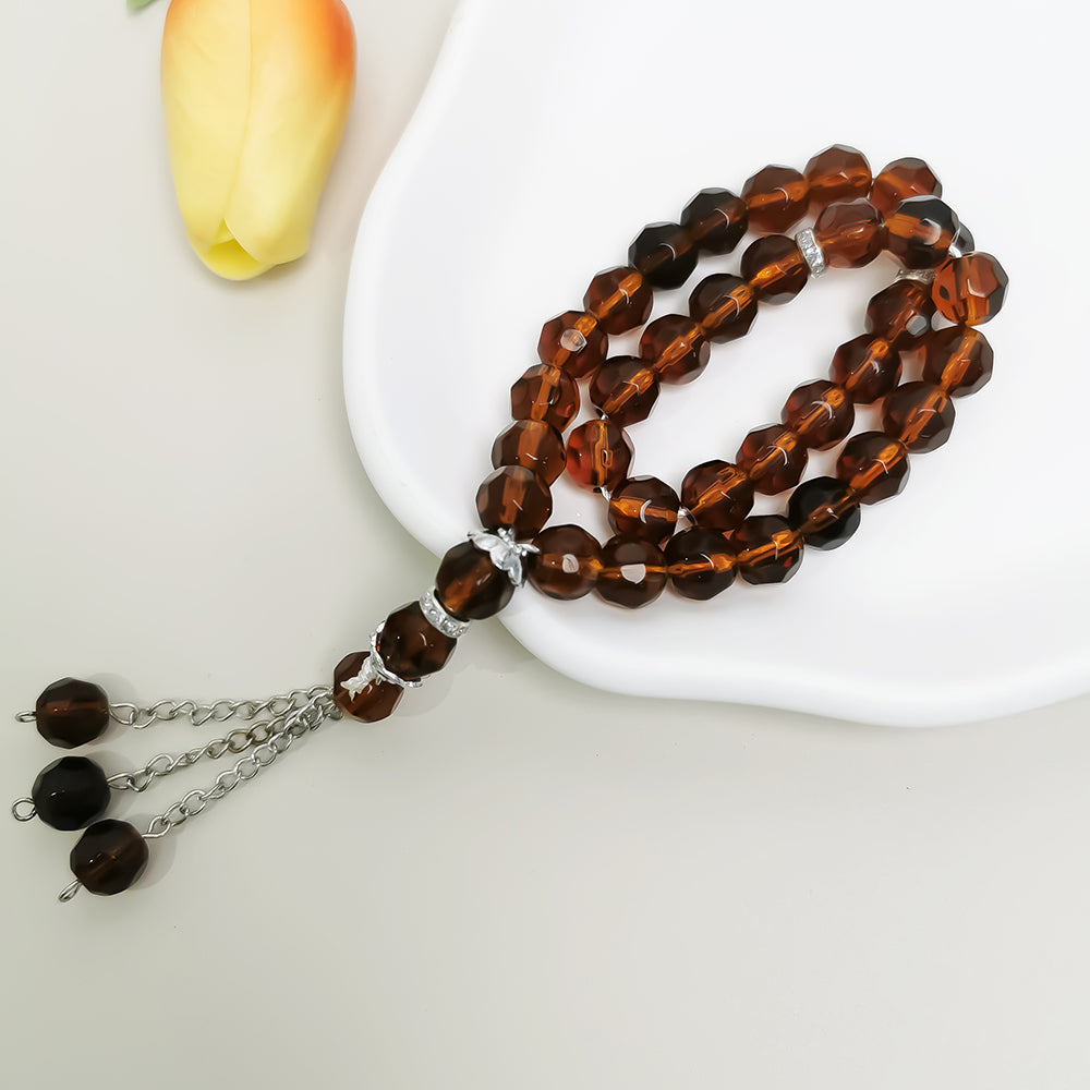 Hexagonal Glass Beads–Tasbih Islamic Prayer Beads
