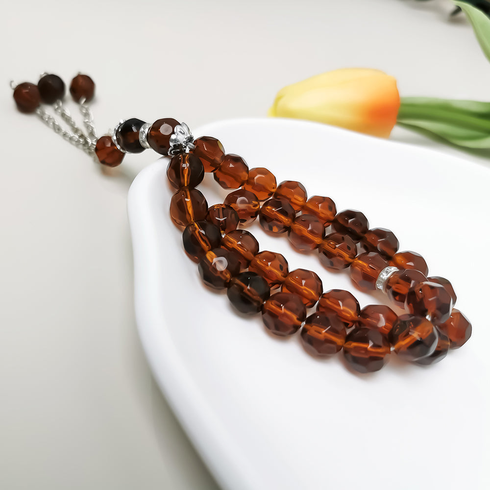 Hexagonal Glass Beads–Tasbih Islamic Prayer Beads