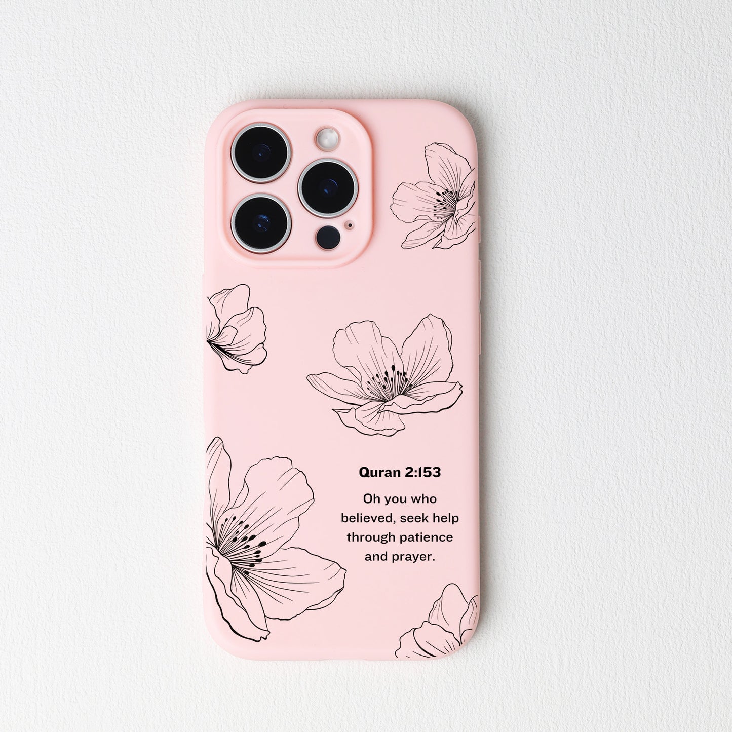Line Flowers with Quran Quote Phone Case