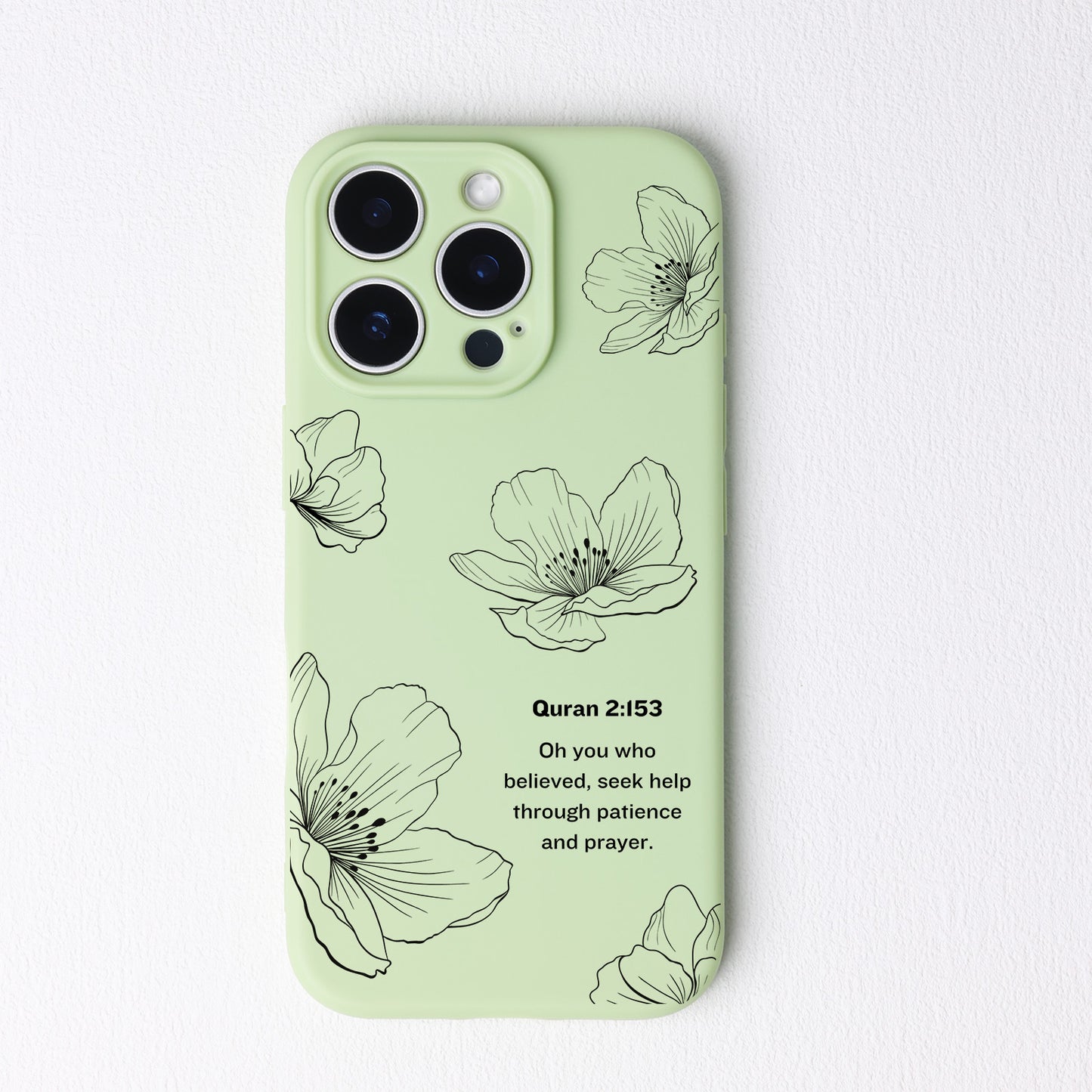 Line Flowers with Quran Quote Phone Case