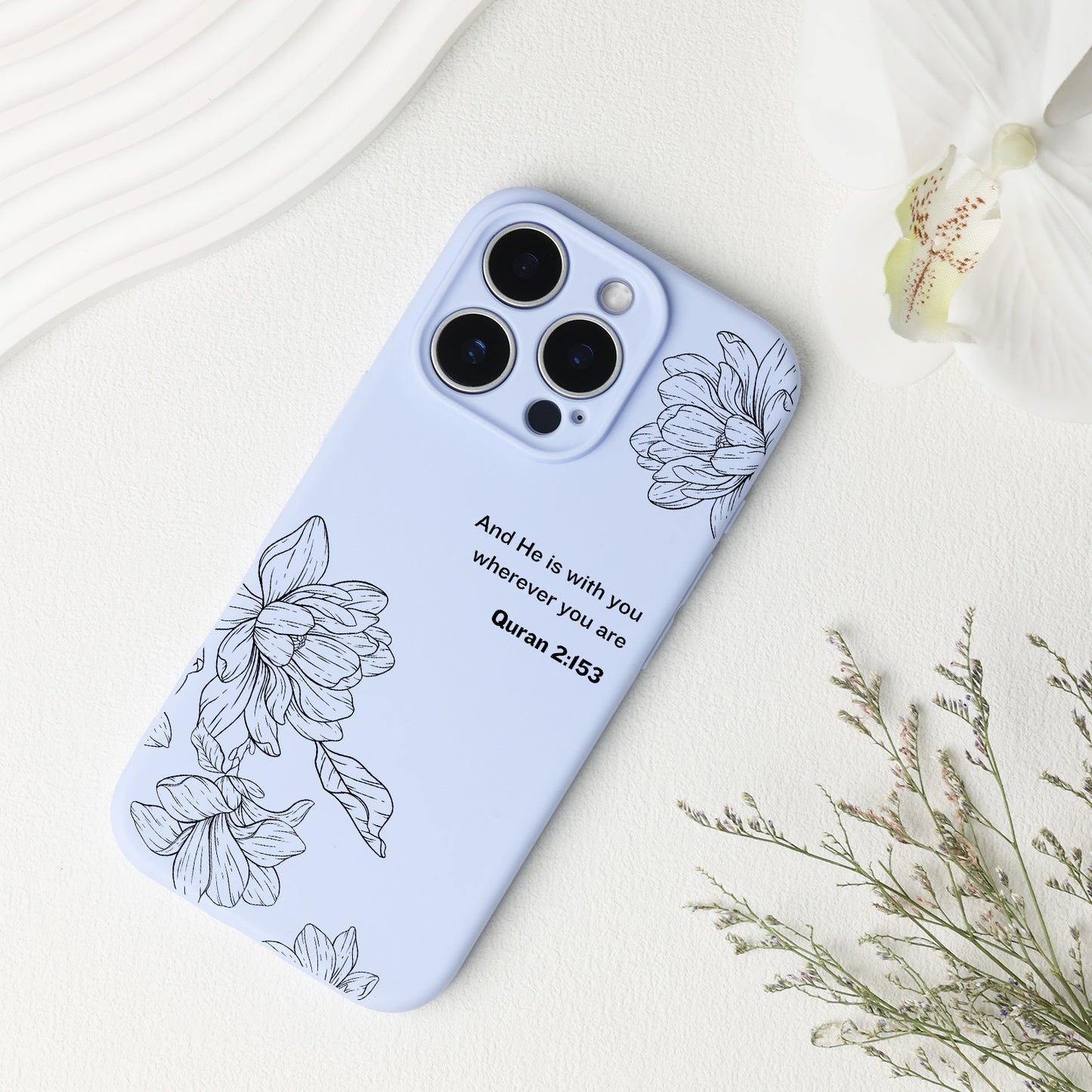 Magnolia with Quran Quote Phone Case