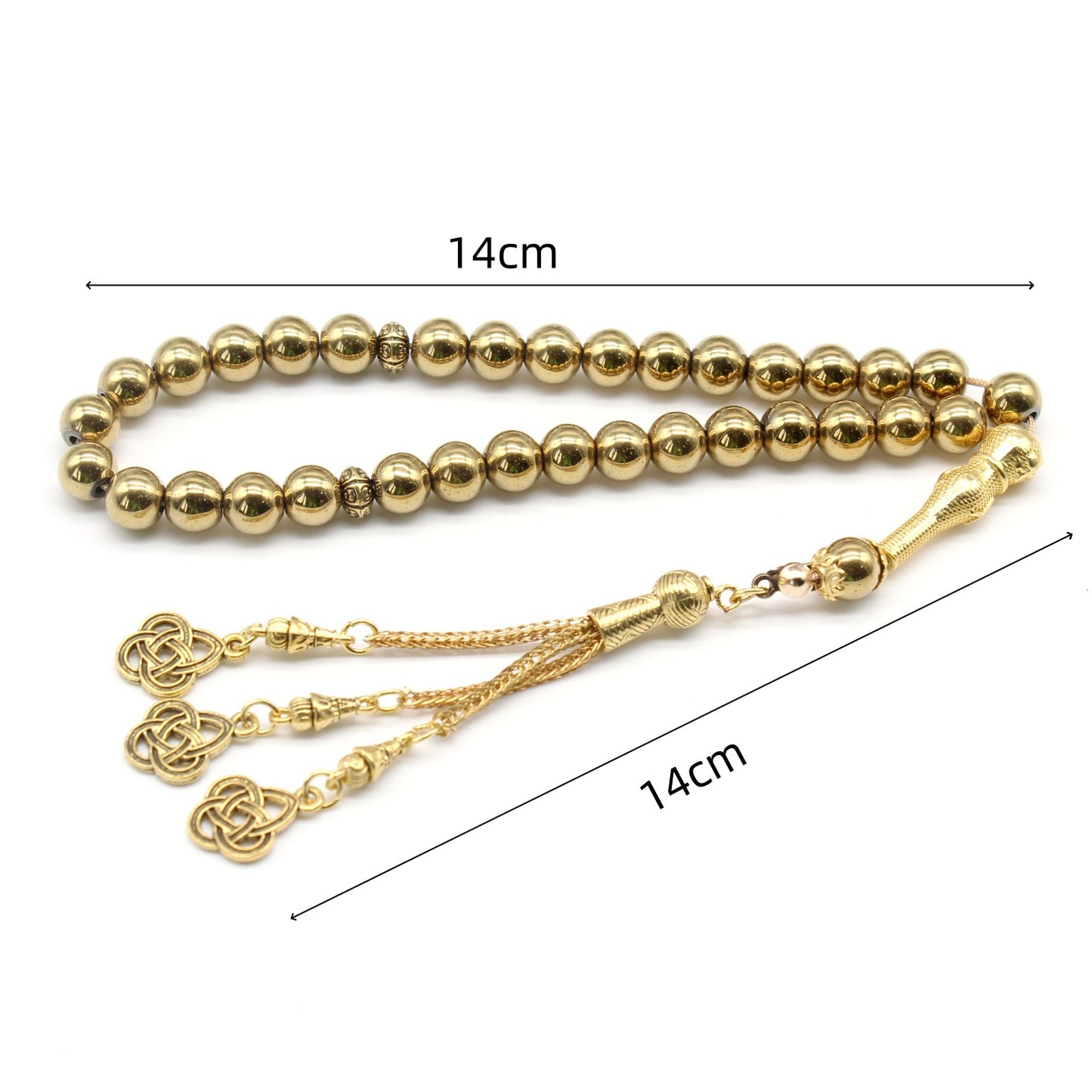 Black Gold Silver Metal-Tasbih Islamic Prayer Beads