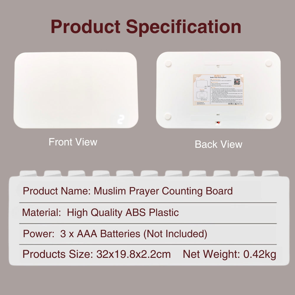 Muslim Prayers Counting Board