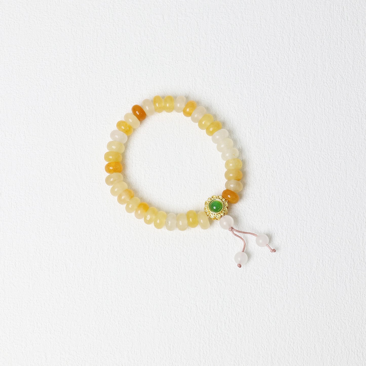 Natural Yellow Jade Bracelet Tasbih 33 Beads