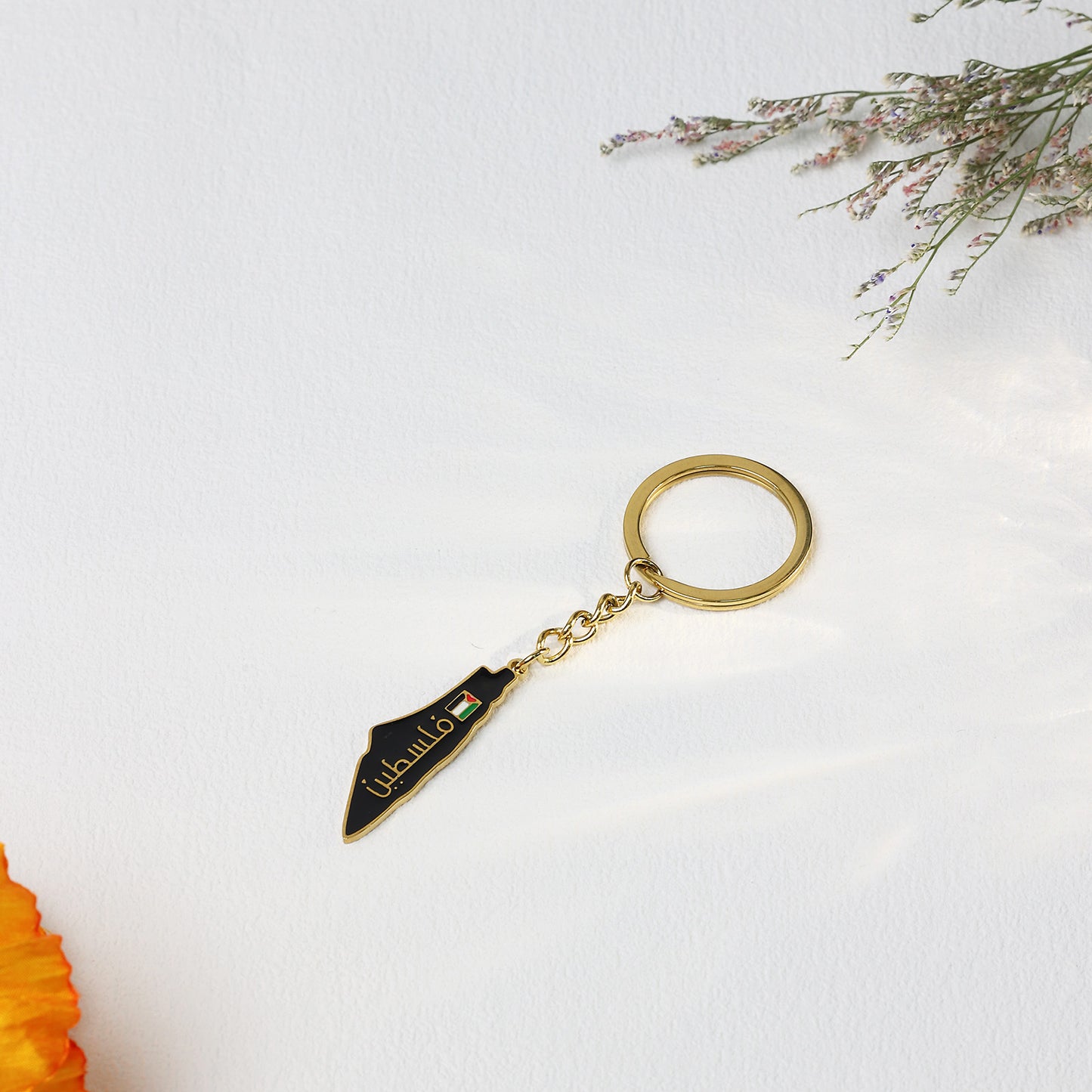 Palestine Map Keychain