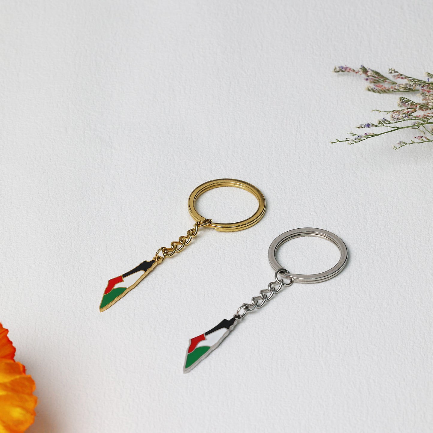 Palestine Map Keychain